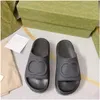 2022 Kvinnor S Slide Sandal med Interlocking G Designer Sandaler Platform Slide Mens Slipers Flop Flops Summer Shoes Fashion Wide Slipper With Box
