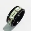 Lankzinnige ECG -ring roestvrijstalen ringliefhebbers beloven hartslag ringen gloeiende sieraden voor mannen vrouwen jubileumgeschenk groothandelsprijs