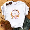 Simpatiche magliette Panda Moda donna T-shirt grafiche Tè al latte Top stampati Divertente vintage casual femminile