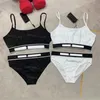 Tide Letters Womens Bikinis Summer Split Push Up Swimwear Sexy Beach Bra Briefs Fashion Women Pool Party Swimsuits Tankinis