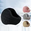 ベレー帽は毛皮のイヤーマフを厚くします暖かいヘッドフォン冬のアクセサリー耳のカバー