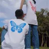 Meninas Dont Cry Butterfly T-shirt Homens Mulheres Algodão Melhor Qualidade Moda Impressão Legal Casal Adolescente T-shirts Y2k Tops Grandes Y220426