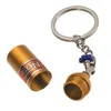 Keychains Metal Bottle Keychain NOS Turbo Nitrogen Key Ring Holder Car Pendant Jewelry Women Men Unique Mini KeyringKeychains Forb22