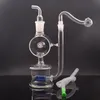 Recycleur Dab Rigs Narguilés Hélice Percolateur Verres Uniques Bongs D'eau Moulin À Vent Perc Tuyaux D'eau Plate-Forme D'huile Avec Bol d'huile de 110mm 1set