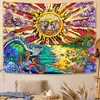 130 * 150 cm Mandala Tapestry White Black Sun and Moon Wall Wiszące Tarot Hippie Wall Tapestrys Home Dorm Pack Inventory Hurtownie