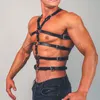 Sistemas de sujetadores Moda Masculina Ajustable Cuero Bondage Correa Pecho Crop Top Arnés Cinturón Punk Rave Disfraces para accesorios exóticos sexy355E