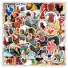 50st Rooster Stickers Chanticleer Sticker Cock Graffiti Stickers For DIY Bagage Laptop Skateboard Motorcykelcykeldekor Parti