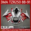 Bodys Kit for Yamaha Tzr-250 TZR 250 TZR250 R rR 88-91 Bodywork 115no.0 ypvs 3ma tzr250r 88 89 90 91 TZR250-R TZR250RR 1988 1989 1990 1991 Moto Fairings 공장 레드