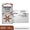 Baterias de aparelho auditivo 60pcs/10 cartões Rayovac 1.45V 312 312A A312 PR41 Bateria de ar zinco para aparelhos auditivos Bte Cic RIC 220712