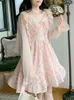 Ремешок мини -платье Женское летнее цветочное платье для вечеринки на пляже повседневное платье корея без рукавов 220516