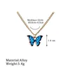 Pendant Necklaces Butterfly Necklace For Women Girls Korean Style Lovely Colorful Neck Jewelry Accessories TrendPendant