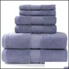 Luxury Bath Towel Set2 Large Towels2 Hand Washcloths. El Quality Soft Cotton Highly Absorbent Bathroom Towels Drop Delivery 2021 Supplies