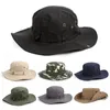 Berets Outdoor Men's Solid Sun Hat Bucket Cargo Safari Bush Army Boonie Summer Jungle Fishing CapBerets