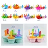 10 color Creative Silicone Ice Cream Tools silica gel supplementary food box Seven hole silica-gel ice lattice DIY popsicle mould T9I001939