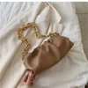 Borsa a tracolla Moda Borsa ascellare Donna 2022 Popolare New Summer Fold Wide Gold Chain Clouds Whitel uxury bags