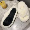 Summer Fluffy Raccoon Fur Slippers Shoes Women Real Flip Flop Flat Ry Slides Outdoor Sandals Woman Amazing 220521
