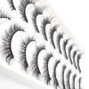 Fluffy Eyelashes Factory Wholesale 10 Pairs Color Box 3D Eyelash Natural Long False Eyelashes Cross-Border Supply 3DF Multi-Style