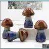 Kamienne luźne koraliki biżuteria mini grzyb posąg naturalny rzeźbiony dekoracja róży kwarc leczenia kryształowy pokój prezentowy ornament akt tan dhg7n
