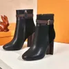 Top Mulheres Ankle Boots Designer sapatos de Couro Real Moda sapato Inverno Outono Donners Rois Botas Caviglia Martin Bota