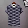 22ss men printed polos t shirts Double letter Watercolor clothes short sleeve mens tag letters polo Many colors available navy blue black white green Size M-3XL