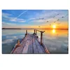 HD -tryck naturlig himmel solnedgång Seascape Bird Modern oljemålning på duk Pop Art Wall Picture For Living Room Cuadros Dekoration