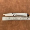 Chris Reeve Mini CR Classic Sebenza 21 Folding knife 440C Blade with Ripple Shape Full Steel Handle Gift for men EDC tool Key Pocket Knives