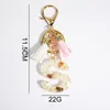 Модная раковина 26 A-Z Письма для ключей с кисточником творческий первоначальный алфавитный кольцо для женщин для женщин