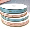 10mm75mm Custom Printed Ribbon Personal Rubban Giftbox Baking Wrap Wedding Birthday Anniversary Bracelet DIY Bow Making 220608