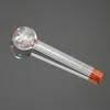 Hookah Glass Oil Burner Pipe Apporx 105mm Length Water Pipe 4 color Tube Tobacco Dry Herb Burning colorful Tubes Nail Tip For Bong Dab Rig