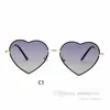Girls Boys Sunglasses Kids gradiënt Love Heart Goggles Valentijnsdag accessoires Kinderen UV 400 Beschermende Sunblock Q7518