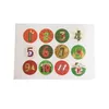 Present Wrap 20/40pcs Christmas Paper Sticker Cookie Cake Box Candy Seal Diy Cute Handmade Stationery Packaging Etikett Xmas Decorift