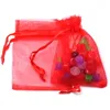 100pcs Drawstring Organza Gift Bag Packaging Display Jewelry Pouch For DIY Beads Jewellery Wedding gift bags 7x9/9x12cm