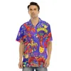 Chemises décontractées pour hommes Chemise pour hommes Rave Party à manches courtes cubaine surdimensionnée Impression 3D Vacances d'été pour hommes et femmesHommes