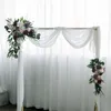 Özel lüks retro gül yapay düğün çiçekleri satır kemer dekor zemin çiçek duvar düzenleme pencere ekran sahte bitki