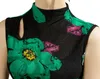 Women Clothing Sleeveless Turtleneck 's T-shirt Flower Prined Mesh Woman Top Spring Summer Tops For 220325