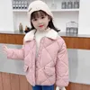 Nouveau hiver enfants chaud coton doudoune garçon fille top manteau vêtements enfants bébé lapin fourrure col rabattu mode vêtements d'extérieur J220718