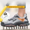 Mens Steeltoed Sécurité de travail décontracté chaussures extérieures respirantes antipuncture et bottes industrielles confortables Y200915