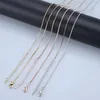 Zincirler 1.2/1.5mm genişlik Paslanmaz Çelik Altın Gümüş Renk Kutusu Zinciri Kolye 47cm 4cm Bağlantı Kadın Mücevherleri Toptan Freechains Si