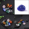 Stone Loose Beads Jewelry 8Pcs/Set Reiki Natural Tumbled Irregar Polishing Rock Quartz Yoga Energy Bead For Chakra Heali Dhadl