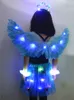 Décoration de fête Adulte Enfants Lumineux Ange Costume LED Lumière Plume Aile Halo Anneau Couronne Papillon Jupe Glow Anniversaire Halloween ChristmasP