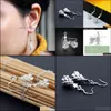 Charms Risultati dei gioielli Componenti Moda Personalità 100% 925 Sterling Sier Albero di Natale Goccia Donne Fascino Filo Orecchini Regalo Consegna