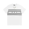 22SS Italia Classic Striped Stars Stampato Chain Tee Uomo Donna Fashion Street Vacation T-shirt di design di fascia alta Estate Limited Casual Trend Manica corta TJAMTX204