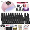 Zestawy do paznokci 90W Zestaw upominkowy z 30 kolorami żel Polski manicure Zestaw akrylowy Wysoka jakość wiertła 20W6598672