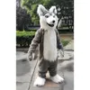 Halloween Grey Fox Husky Dog Mascot Costumes de haute qualité Cartoon personnage de personnage Suit Halloween Adults Taille Birthday Party Outdoor Festival Robe