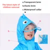 1-10 Years Old Children Raincoat Kids Boys Girls Waterproof Jumpsuit Hooded Cartoon Dinosaur Baby Rainwear And Pants 220427