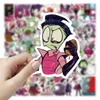 50Pcs/Lot Animation Alien Invader Zim Stickers Graffiti Sticker Decorative Notebook Skateboard Helmet Car Kids Gift Toy Collection Decorative Waterproof Decals