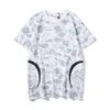 men women sportwear tee shirt jogger tracksuit pullover cotton crewneck ape shark t-shirt fashion Camouflage shirtsS7U0