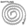 Kedjor Silverfärg 2mm 16/18/20/22/24/26/28/30 tum Rope Chain Halsband för män Kvinnor Fashion Jewelry Giftchains Godl22