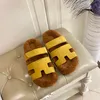 Designer Slippers Men Women Sandals Classic Wool Roll Sheepskin Slides Winter Fur Slipper