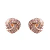 Shimmering Knot Stud Earring 925 Sterling Silver Rose Gold Poled Womens Designer Gift Sieraden Originele winkelbox voor Pandora oorbellen Set